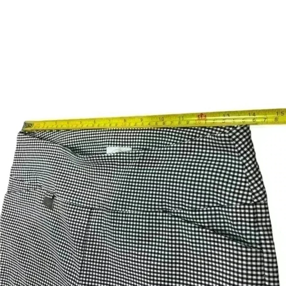 Lisette Black and‎ White Gingham Pull On Stretch Bermuda Short Mid Rise US 6 - Picture 3 of 11